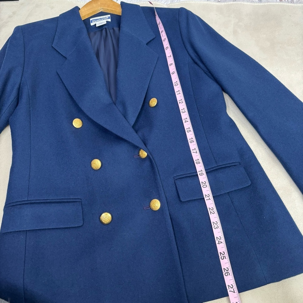 Pendleton Vintage Navy Blue Blazer Suit Jacket Size 10 Petite Gold Tone Buttons - Picture 7 of 12